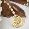 Gold plated Moissanite Polki Mangtikka