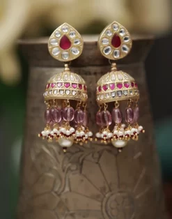 Sterling Silver pear Jhumkis