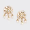 Sterling Silver Floral pearl Earrings