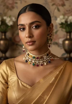 Vamika Navratna Necklace Set