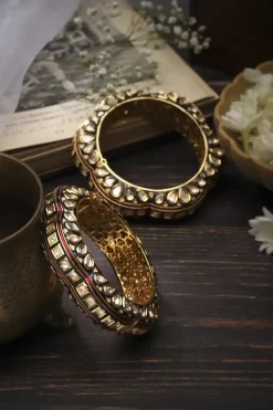 Polki Meenakari Bangles