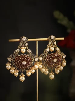 Floral Meenakari Earrings