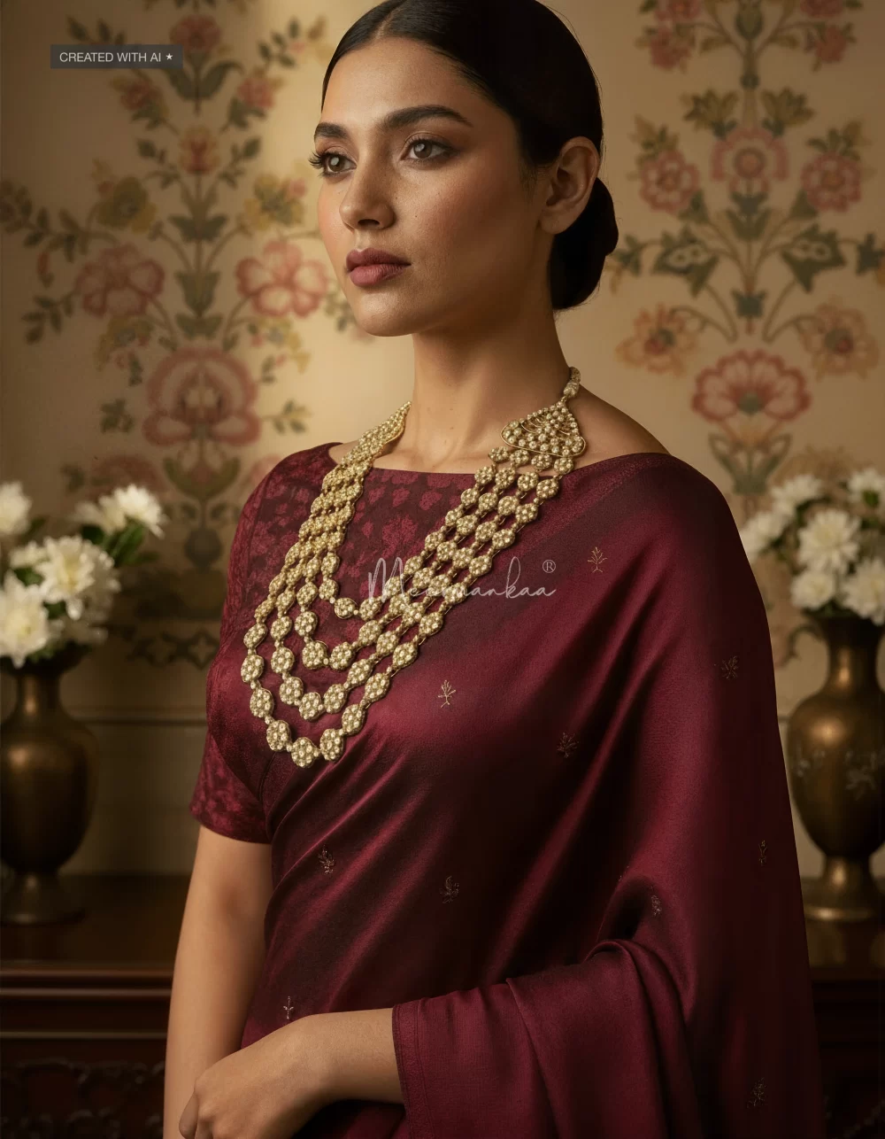 Floral four layered Necklace