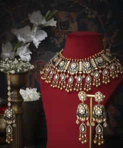 Mahrokh Blue Enamel Necklace Set