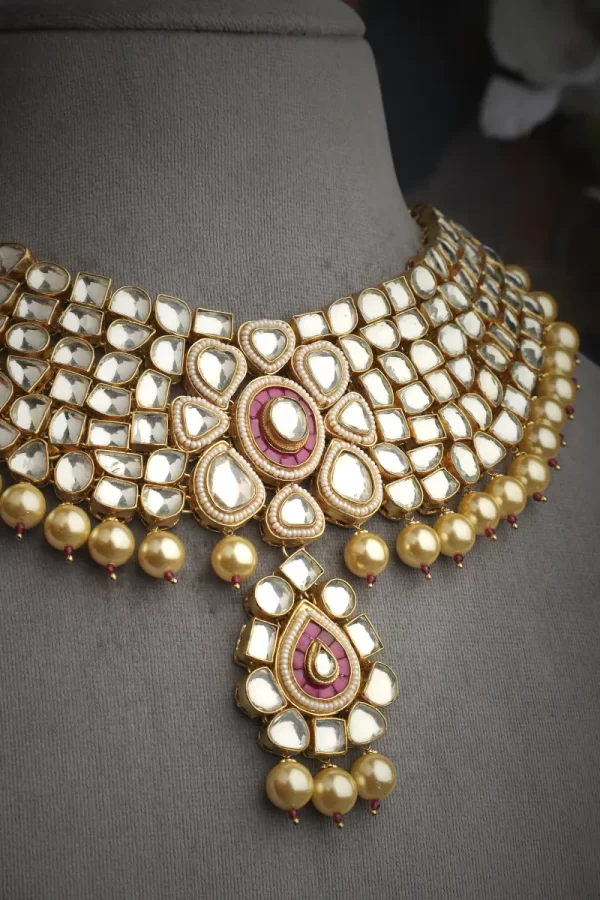 Sareh Bridal Polki Necklace Set