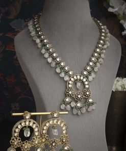 Victorian Inverted Chandbali Necklace set