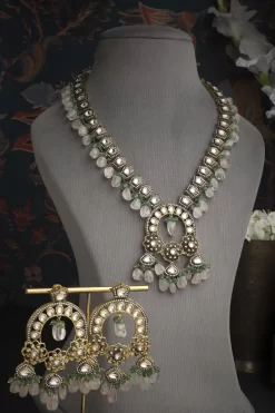 Victorian Inverted Chandbali Necklace set