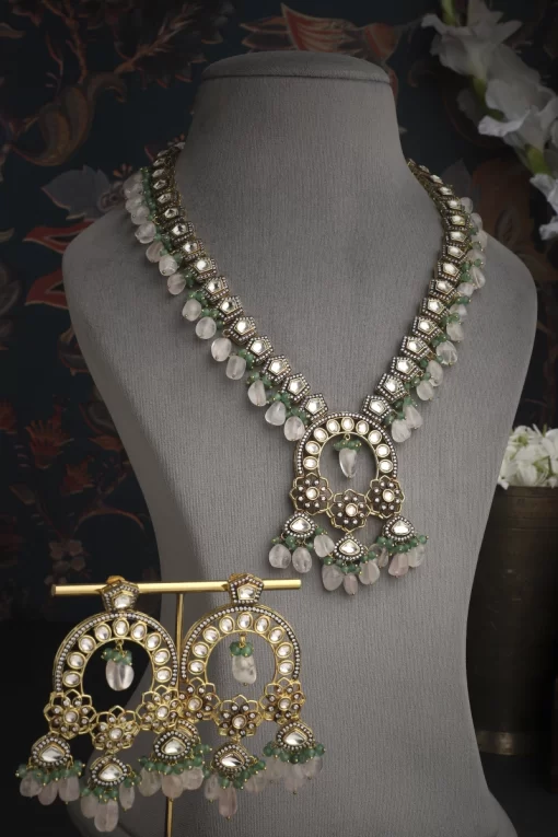 Victorian Inverted Chandbali Necklace set