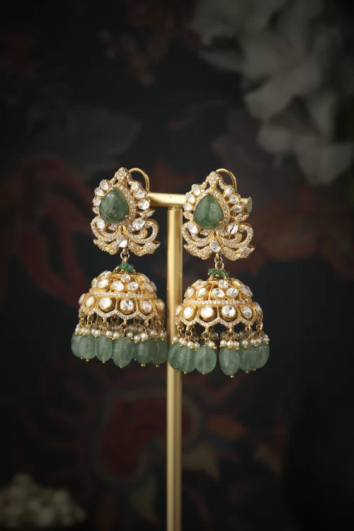 Gold Drop Earrings -Gold Dangle Earrings -Chandelier Earrings -22K Gold - Indian Gold Jewelry -Buy Online