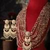 Varshani Multi-layered Necklace Set (Brown)