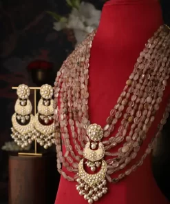 Varshani Multi-layered Necklace Set (Brown)