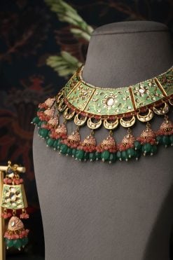 Ishani Mint Necklace Set