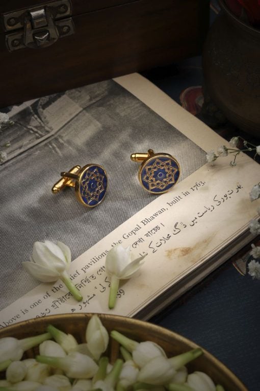 Blue enamel Cufflinks