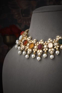 Navratan & Pearl Choker Set