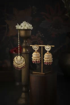 Kumud Jhumka & Mangtikka set