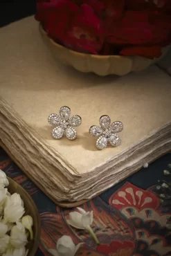 Floral Diamante Studs