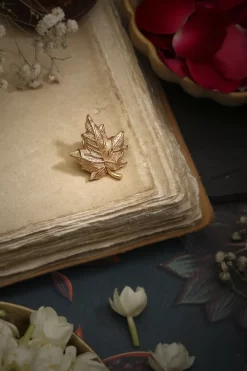 Patralekha Leaf Brooch