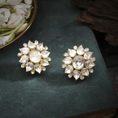 Studs with Polki Work