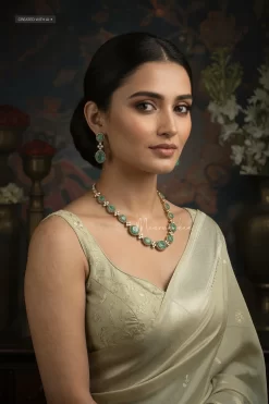 Tara U-shaped Necklace with Earrings