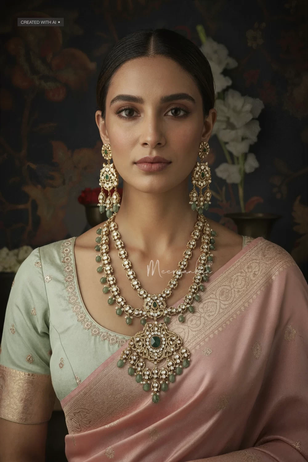 Sravya Two-layered Pendant Set